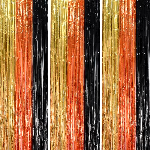 Miniatura 259 de Cortinas de fondo de flecos de papel de aluminio para fiestas, 3 piezas, 39.6 x 98.4 pulgadas, azul retro 48 Retro Azul,03 Rosa,04 Rosa