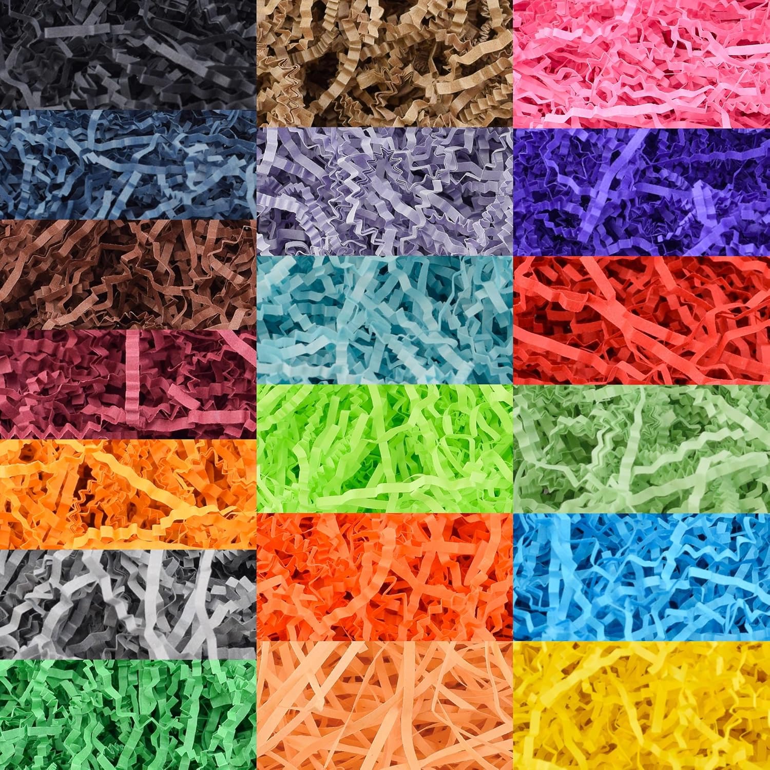 Arcadia Garden Products 2 lbs - Red Crinkle Shredded Color Paper Filler Box Stuffing for Gift Wrapping & Crafts, Basket Filling, Confetti, Packaging & Shipping - RPC02RD