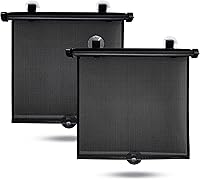 Vista 1 de EcoNour Car Window Shades for Baby (2 Pack) - Upgraded Shades for Side Window Comes with Enhanced Suction Cups & Large Clips for Durability