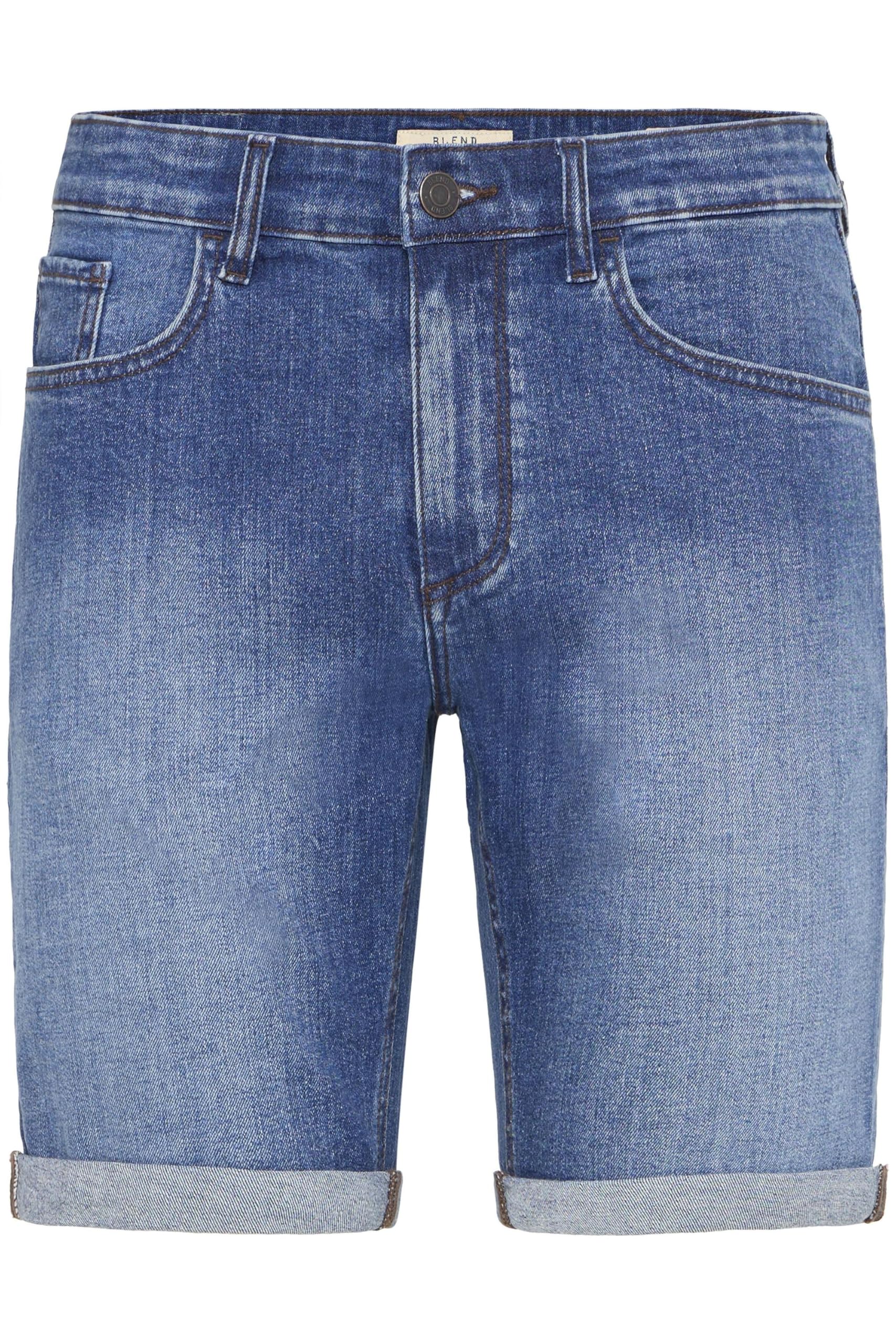 BLEND Joel Pantaloncini di Jeans Shorts Bermuda da Uomo Elasticizzato