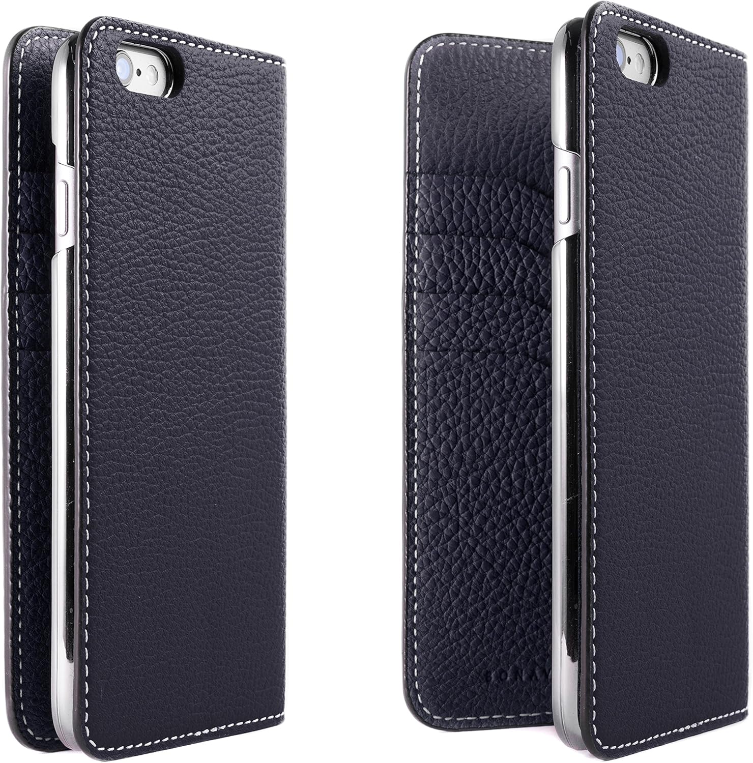 Product Deal BONAVENTURA Diary Leather Wallet iPhone Case [Compatible with iPhone 6s/6 Plus, Navy Blue]