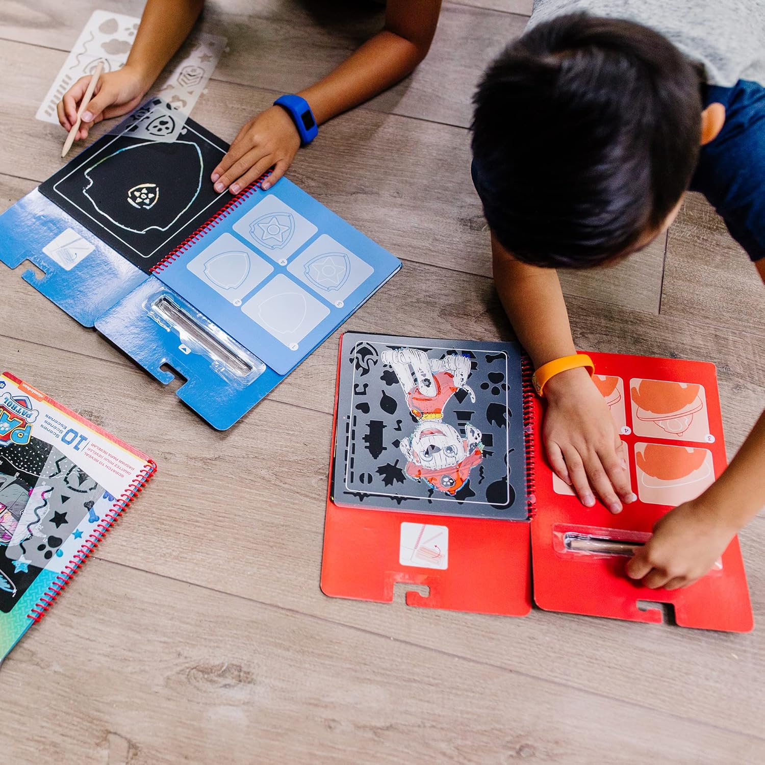 Melissa & Doug PAW Patrol Scratch Art 3-Pack – Chase, Skye, Marshall Color Reveal Travel Activity Pads : Toys & Games