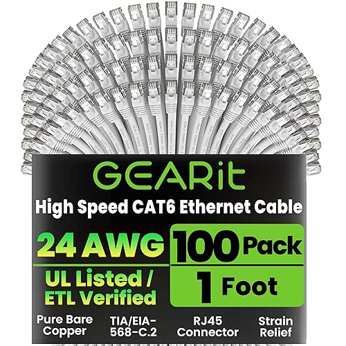 Miniatura 14 de GearIT Cable Ethernet Cat 6 de 3 pies (paquete de 20) - Cable de conexión Cat6, cable de conexión Cat 6, cable Cat6, cable Cat 6, cable Ethernet