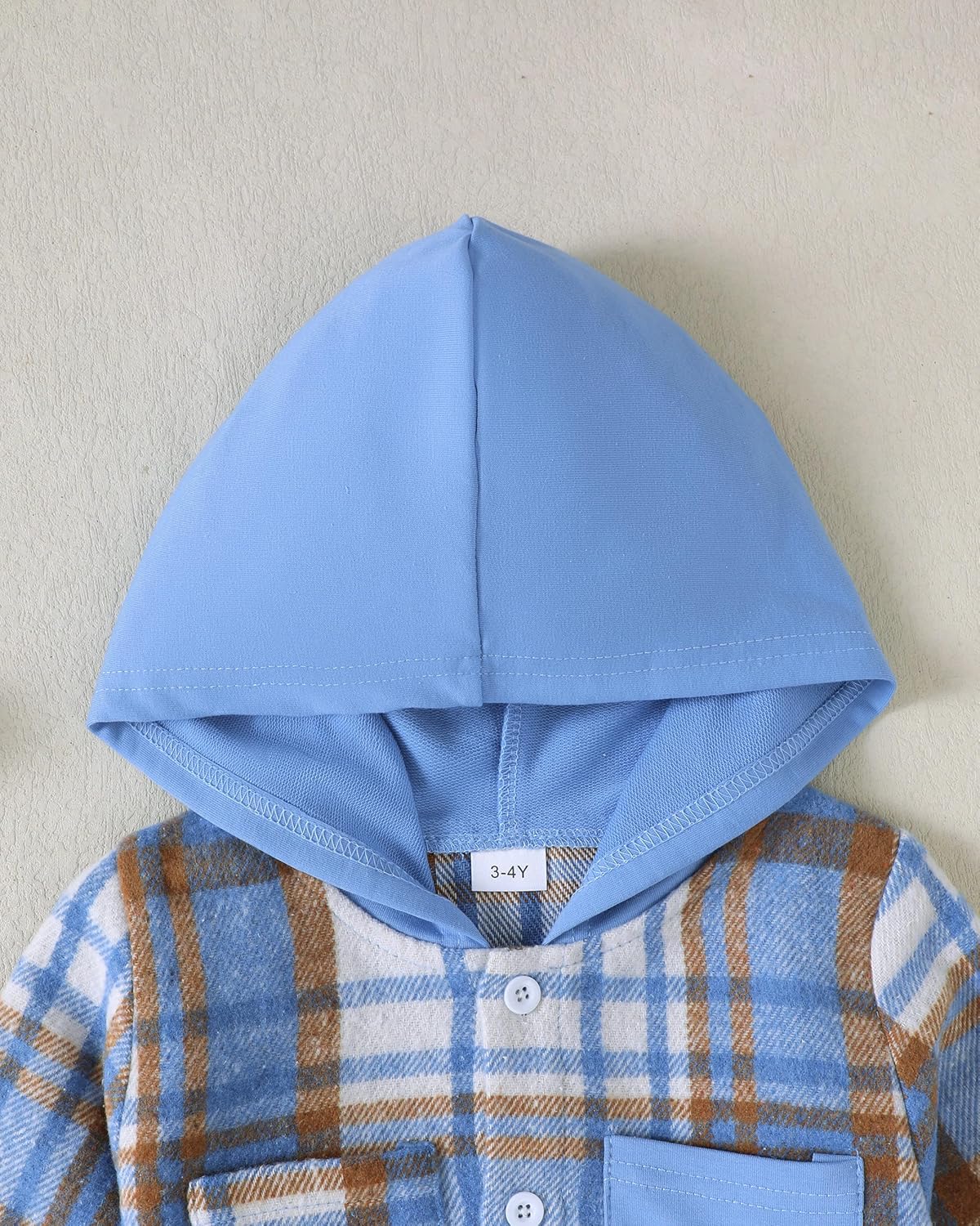 Renotemy 3PCS Toddler Boy Clothes Winter Fall Outfits Flannel Plaid Hoodie Sweatshirt White T-Shirt Jeans Sets for 2-7Y Boys - Image 5