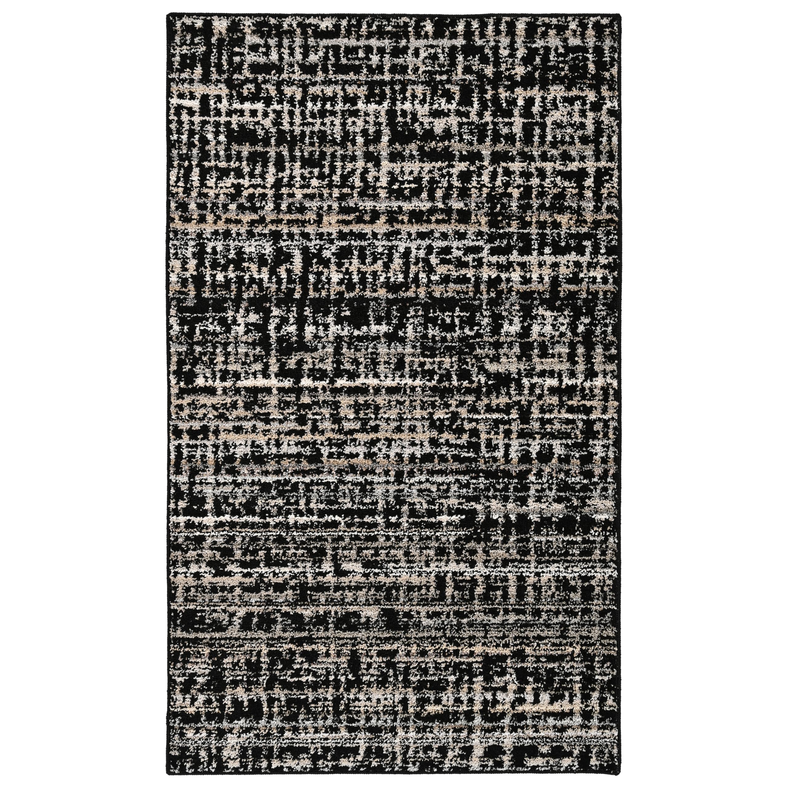 Garland Rug Rumba 3 ft. x 5 ft. Area Rug Black/Earth Tone