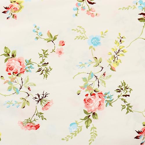 Miniatura 6 de Fundas de almohada para cama Queen, 100% algodón, diseño floral, transpirable, con cierre de sobre, 20 x 30 pulgadas