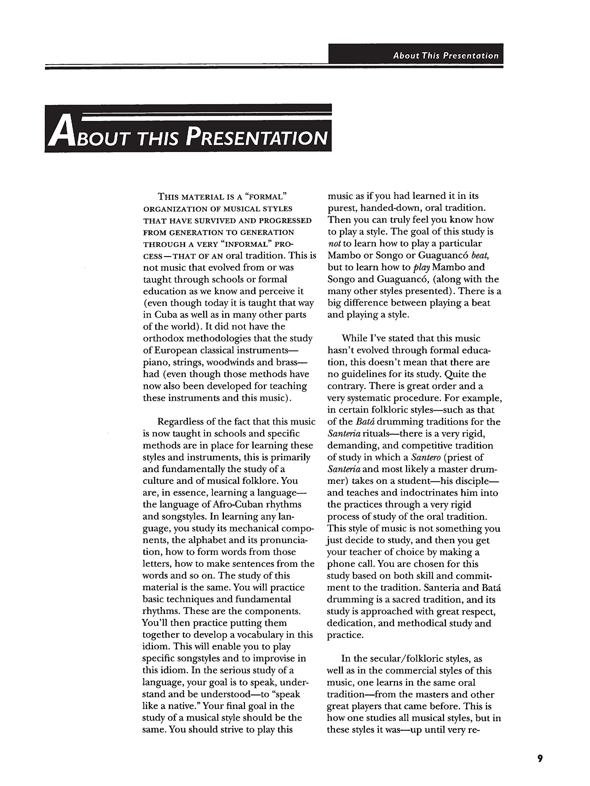 The Essence of Afro-Cuban Percussion and Drum Set +CD: Rhythm Section Parts for Bass, Piano, Guitar, Horns & Strings, Book & Online Audio