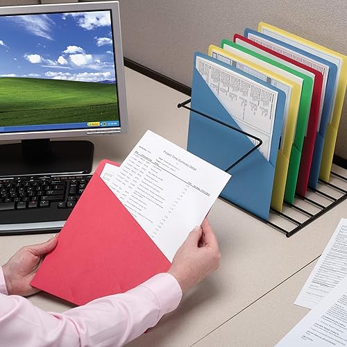 Miniatura 5 de Smead Slash, fólder con forro, tamaño carta, 11 puntos, 25 unidades por paquete, Variados