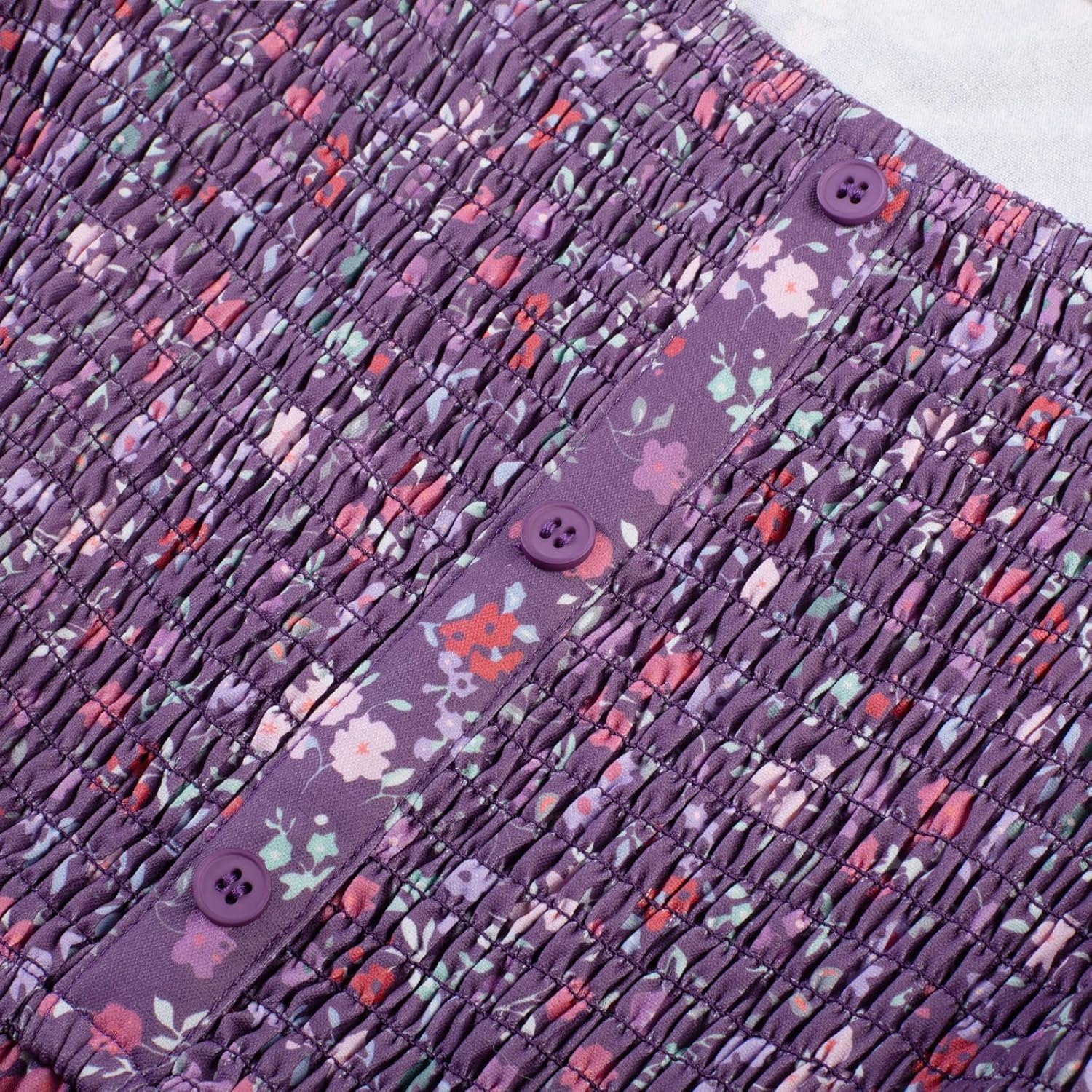 GRACE KARIN Girls Fall Long Sleeve Floral Square Neck Smock Tiered Casual Holiday Teen Dress Size 5-14 - Image 7