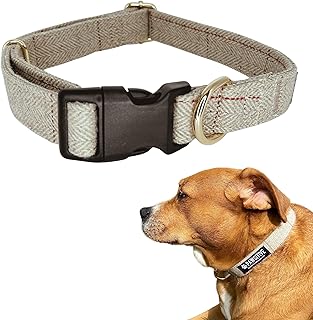 Pawsitive Wool Dog Collar - Hypoallergenic Dog Collar, Great Dog Collar for Sensitive Skin, Soft Collar for Dogs, Soft Organic Dog Collar Eco-Friendly (Medium, Beige)