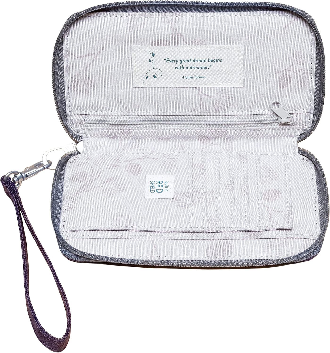 HAIKU Intrepid Wristlet, Clutch Wallet, Zip Around RFID-Blocking Credit Card and ID Holder, Hand Purse