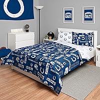 Vista 40 de FOCO Unisex-Adult NFL Team Logo Bed in a Bag Comforter, Sheets, Pillow Cases Bedding 5-Piece Set