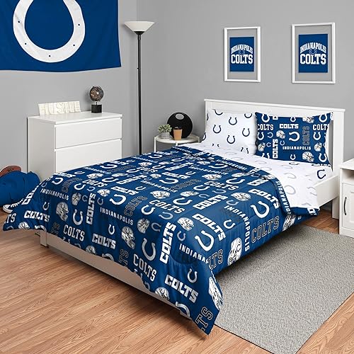 Miniatura 40 de FOCO Unisex-Adult NFL Team Logo Bed in a Bag Comforter, Sheets, Pillow Cases Bedding 5-Piece Set