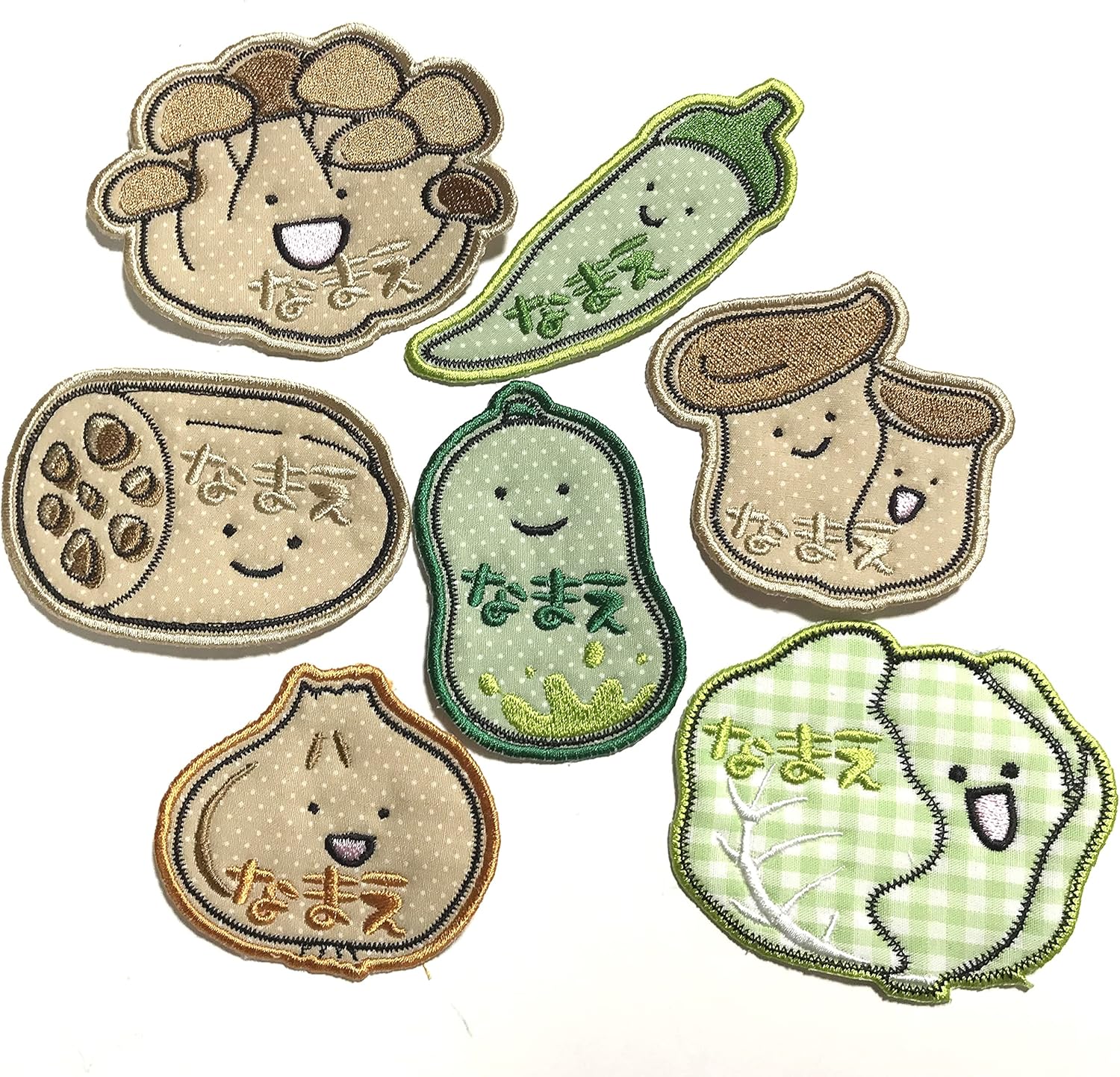交換無料 ワッペン 野菜 可愛いイラストの刺繍ワッペン Qdtek Vn
