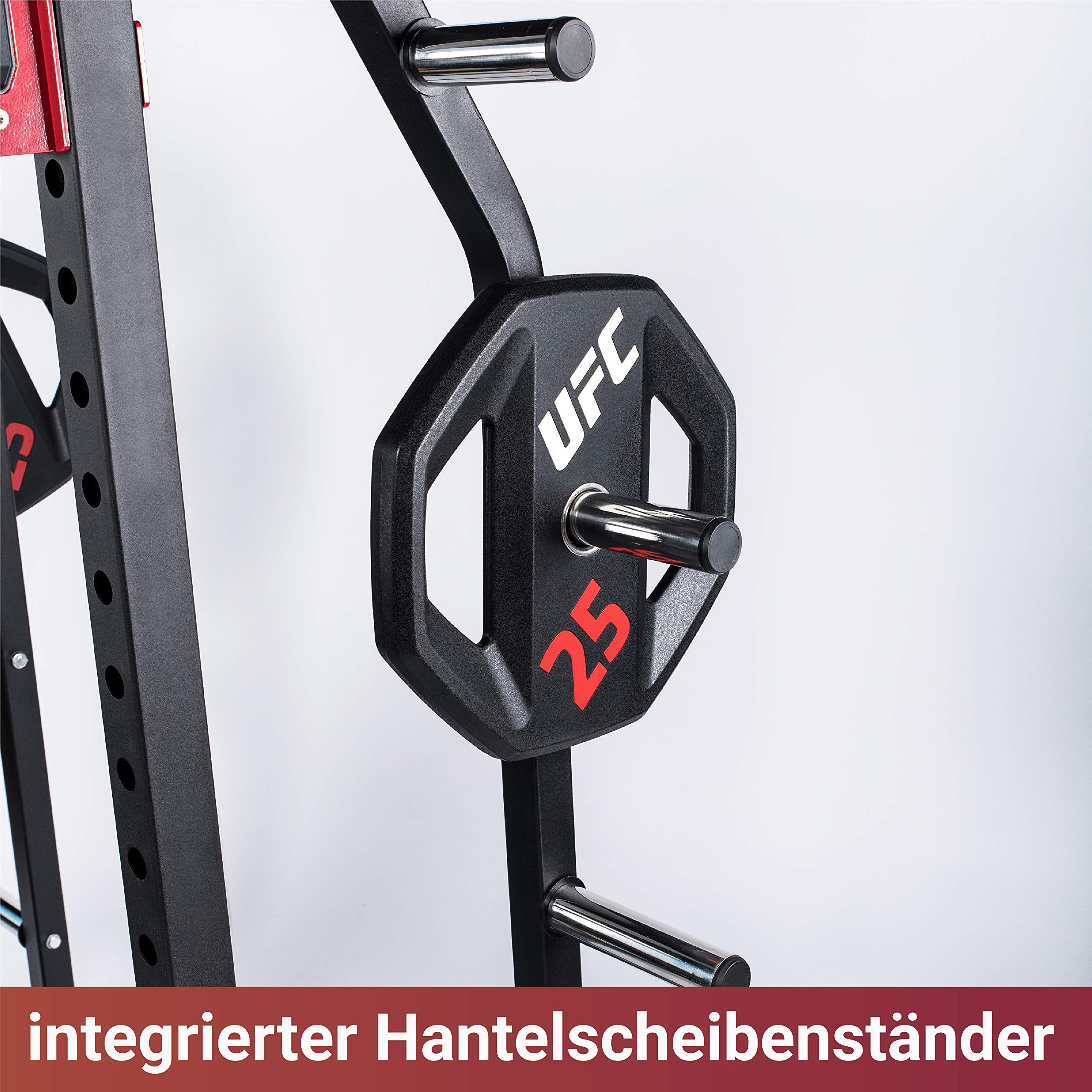 Half Cage HR300 Verstellbarer Kniebeugeständer mit Sicherheitsablagen, Squat Rack mit Langhantelständer, Kniebeugeständer mit Klimmzugstange, bis 272kg belastbar