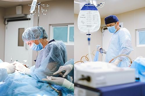 Miniatura 6 de Bolsas de drenaje urinario con drenaje de tubo de 48 pulgadas, clips y gancho para colgar, bolsas de orina con cámara antirreflujo, bolsa de