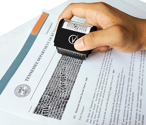 Miniatura 5 de Vantamo Kit ancho de sellos de rodillo de protección de identidad, incluye 3 repuestos, diseñado para una seguridad segura y confidencial de