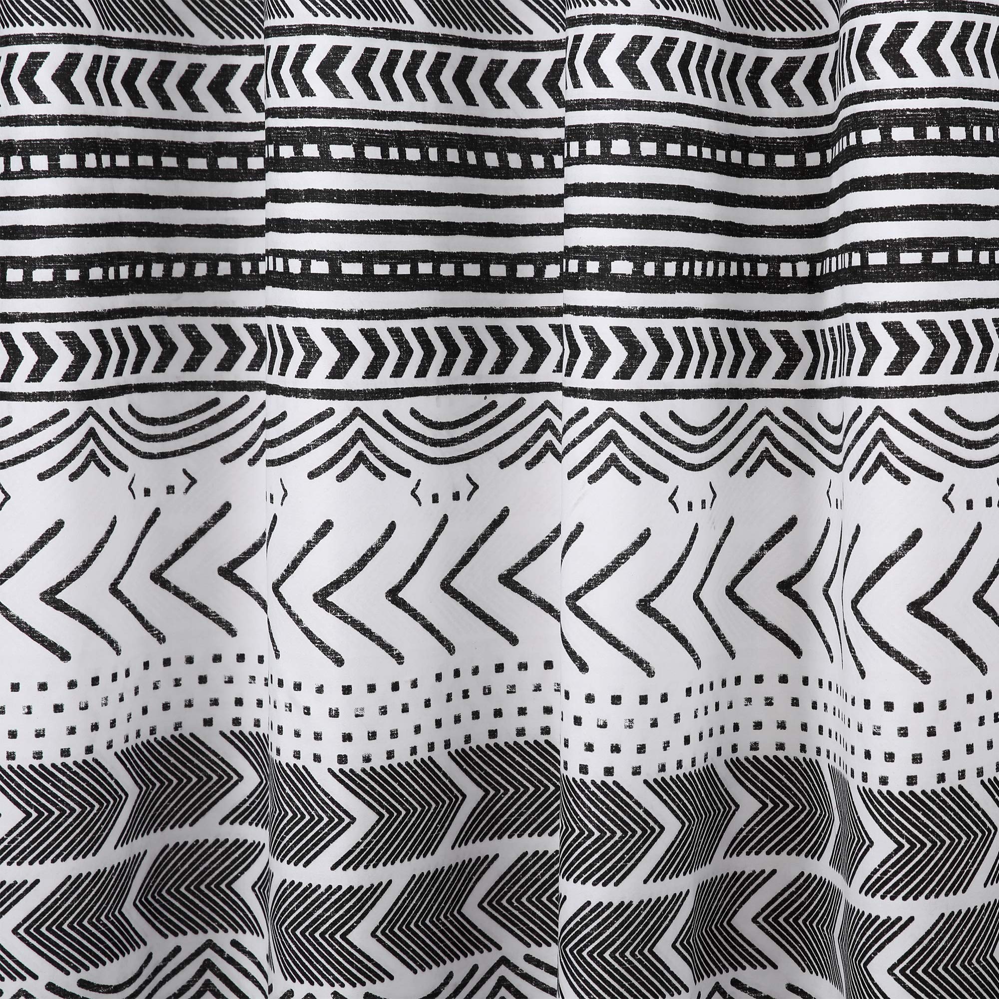Lush Decor Hygge Geo Shower Curtain, 72" x 72", Black and White, Black & White, W 72" x L 72" (1 Panels) - Image 3