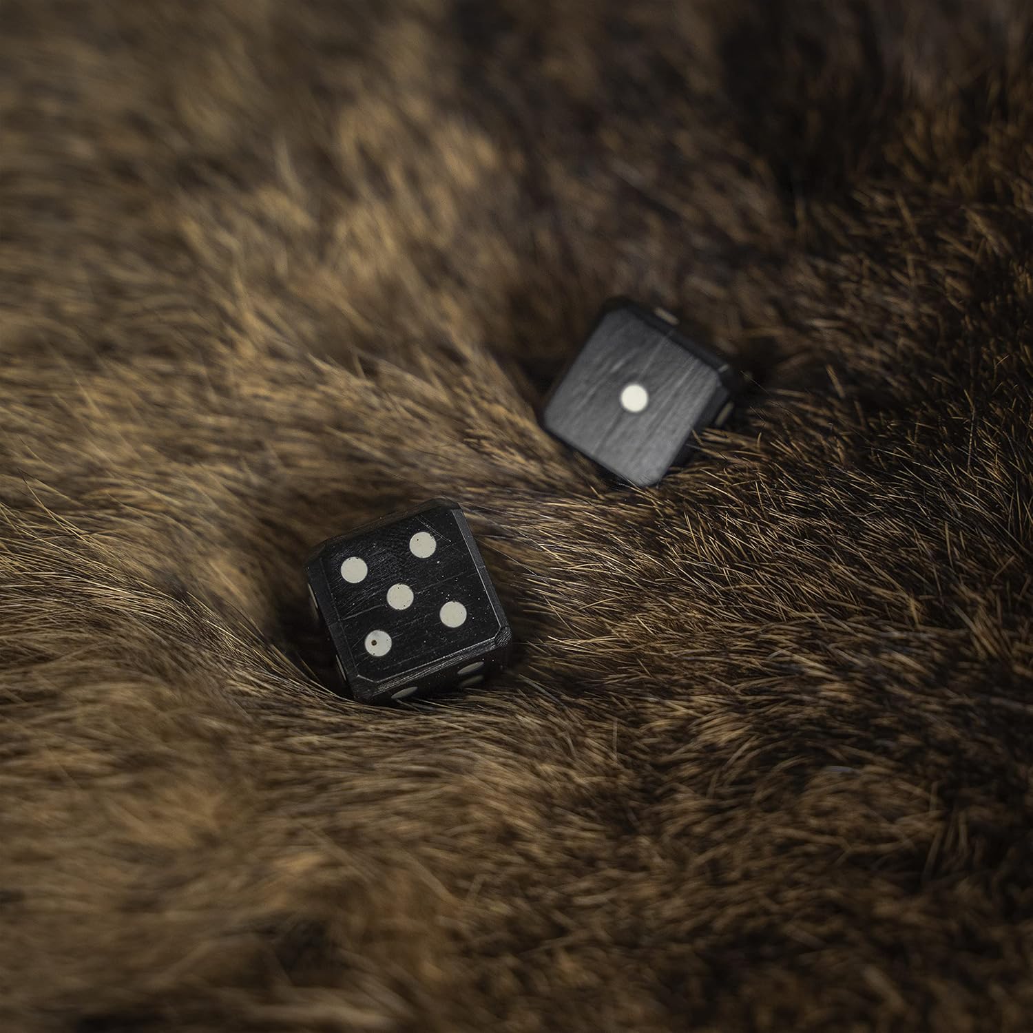 Lord of Battles Medieval Horn Dice Set of 2 with Inlaid Pips| Handmade from Natural Ox Horn |Extremely Robust and Efficient for Exemplary Performance