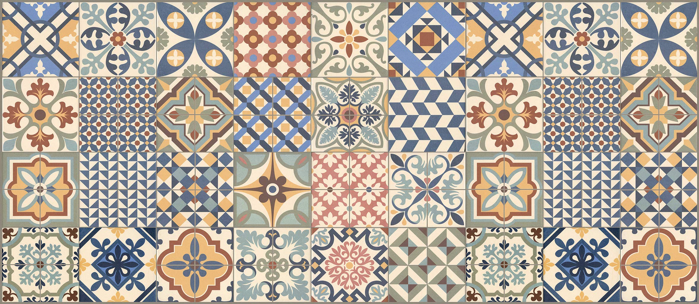 Vilber Toledo DU 01 78X180 Rug, Vinyl, Multi-01, 78 x 180 x 0.2 cm