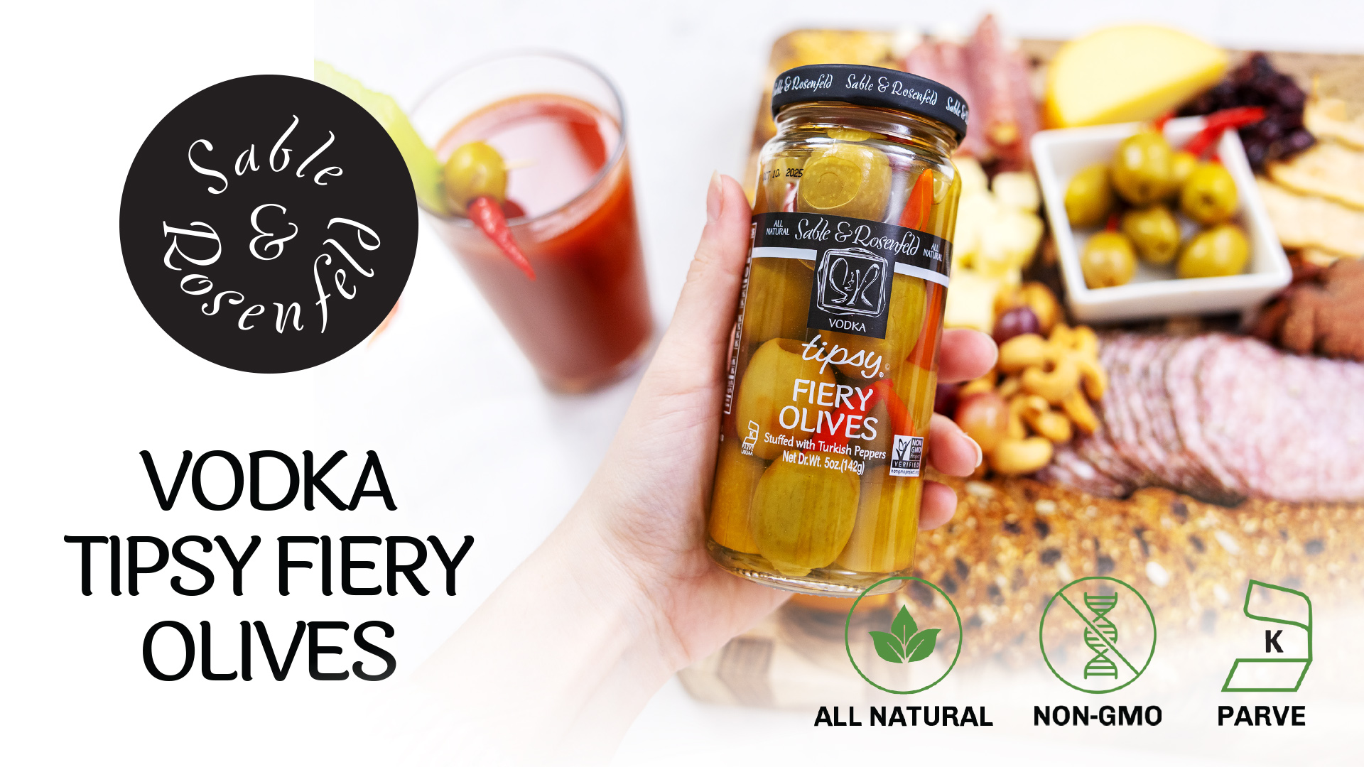 Amazon.com : Sable & Rosenfeld Tipsy Fiery Olives - Green Olives