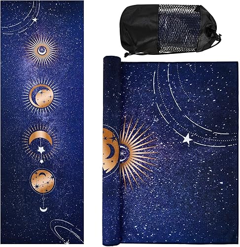 Miniatura 79 de Toallas de yoga, toalla antideslizante para esterilla de yoga caliente con puntos de agarre, manta de yoga de microfibra suave súper absorbente para