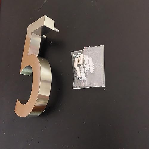 Miniatura 9 de Números de casaletra de acero inoxidable de 8 pulgadas, grado 316 (UNS S31600), número de calle para exteriores, interiores, edificios,