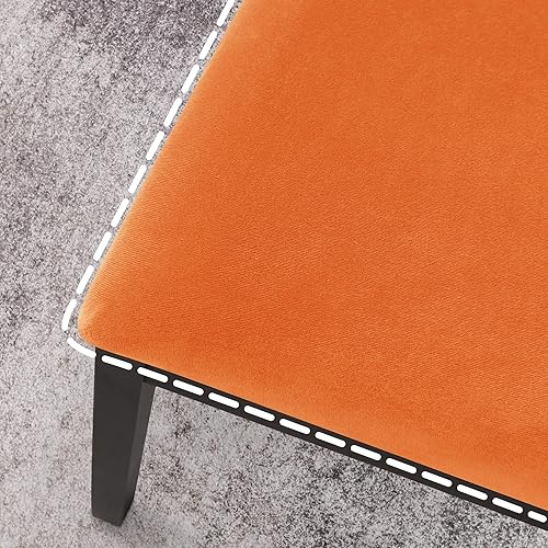 Miniatura 5 de Deisy Dee Fundas de asiento de terciopelo para sillas de comedor, juego de fundas para sillas de comedor (4, naranja)