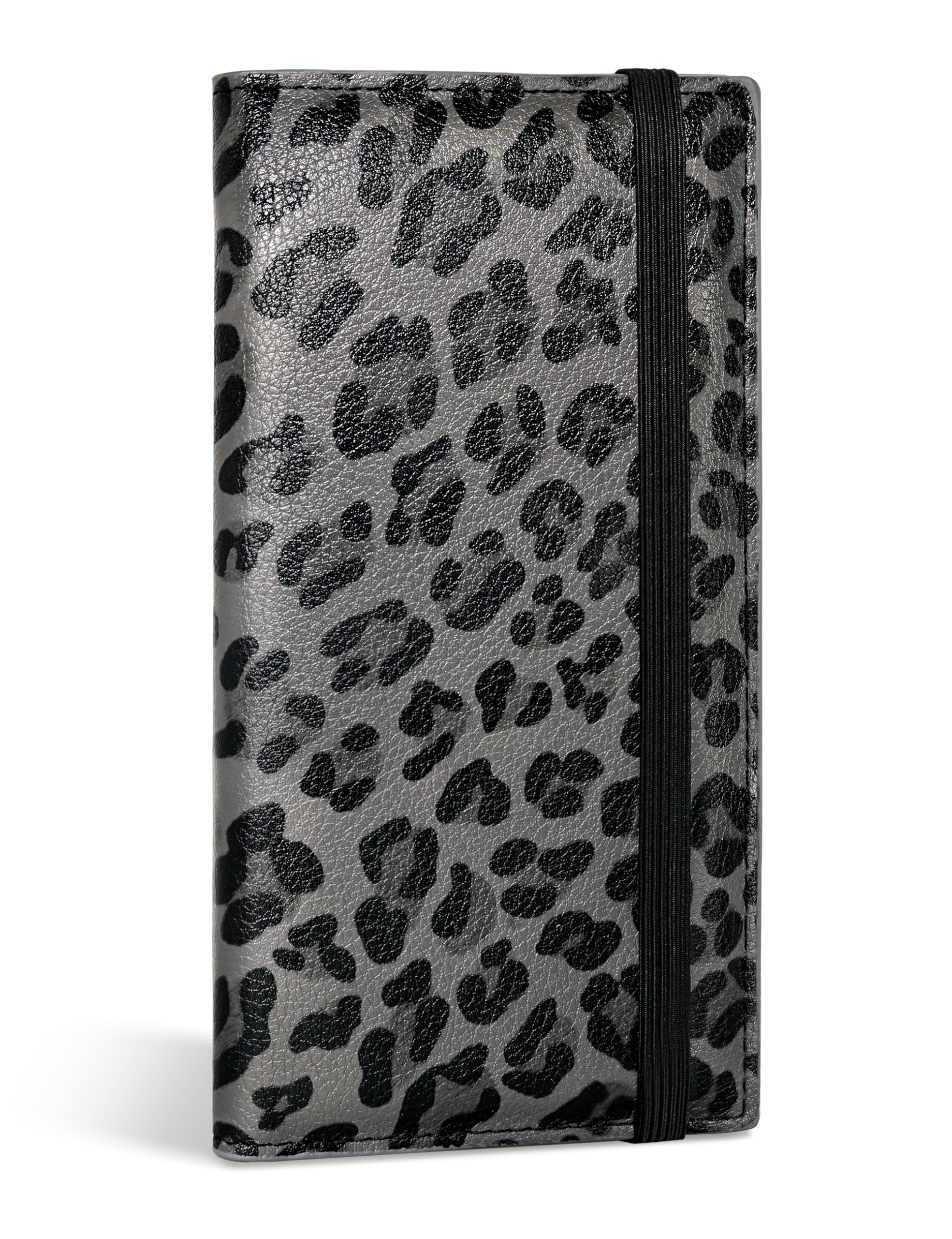 Yarnic Checkbook for Personal Checkbook Holder (Grey Leopard)