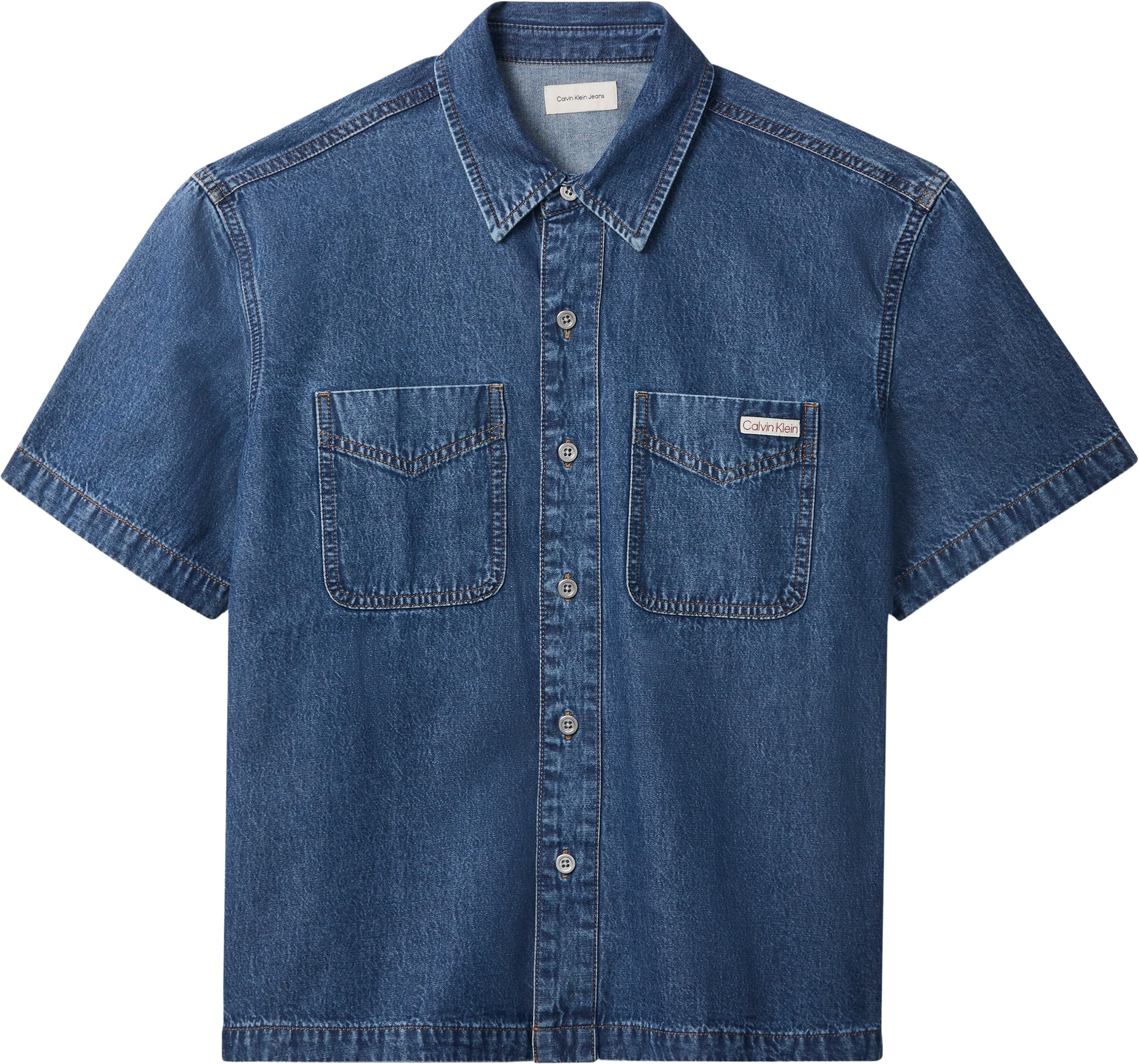 Calvin Klein Beckford Blue Short Sleeve Shirt Lv04rf711g Altre Camicie Uomo