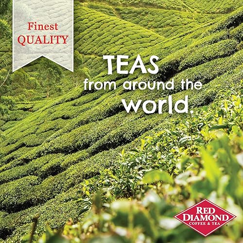 Miniatura 2 de Red Diamond Bolsas de té helado, descafeinadas, té helado de una sola porción o té caliente, mezcla especial de primera calidad, 48 bolsas de