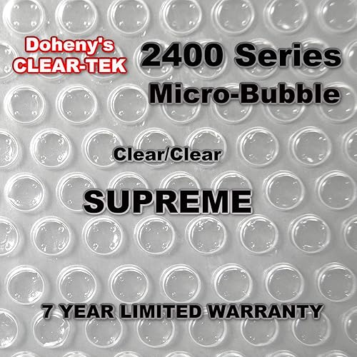Miniatura 7 de Doheny's Clear-Tek Cubiertas solares de microburbujas para piscinas sobre el suelo, aumenta absorción de energía solar hasta en un 25%, 15 x 30