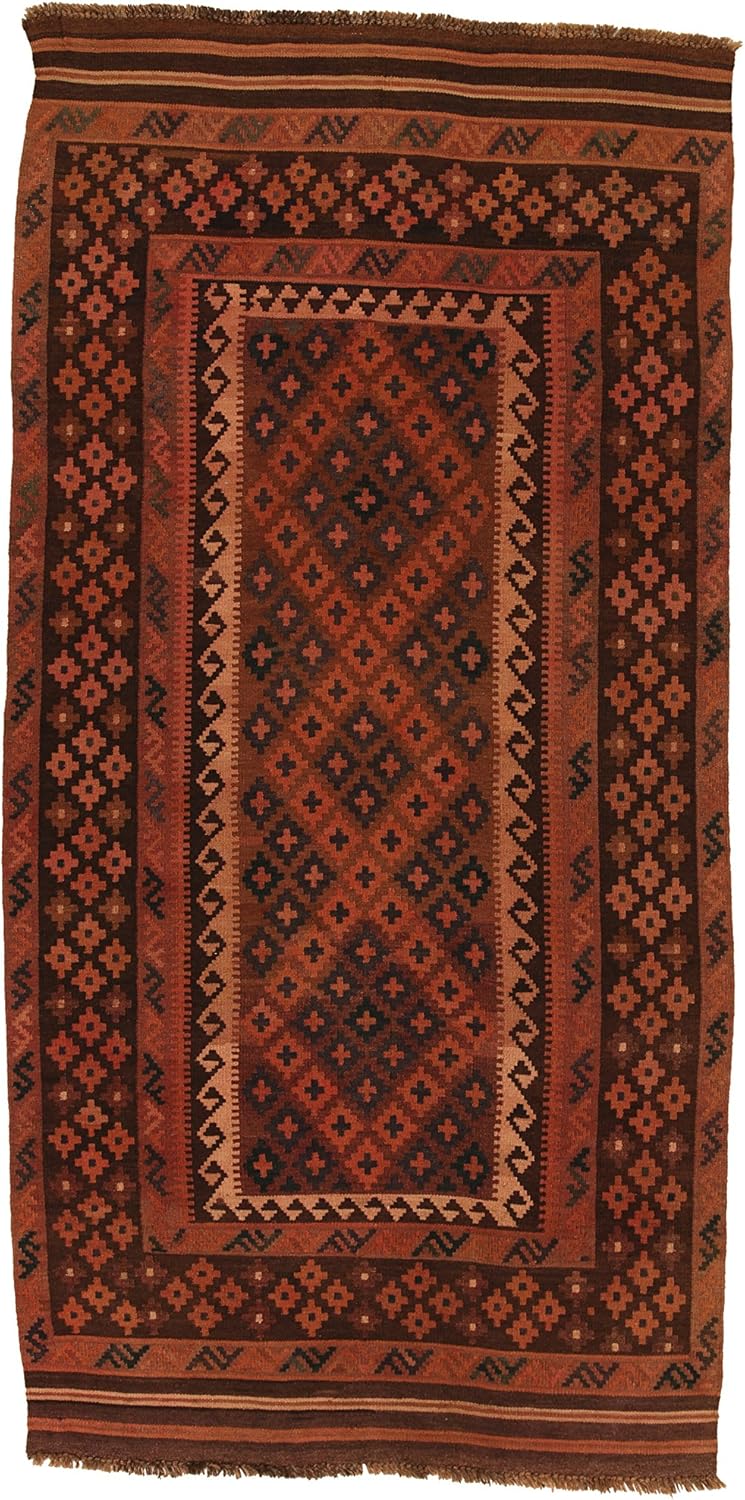 Amazon.de Kilim Carpets by Jalal Teppich Kilim Kaudani braun 198 x 98 cm