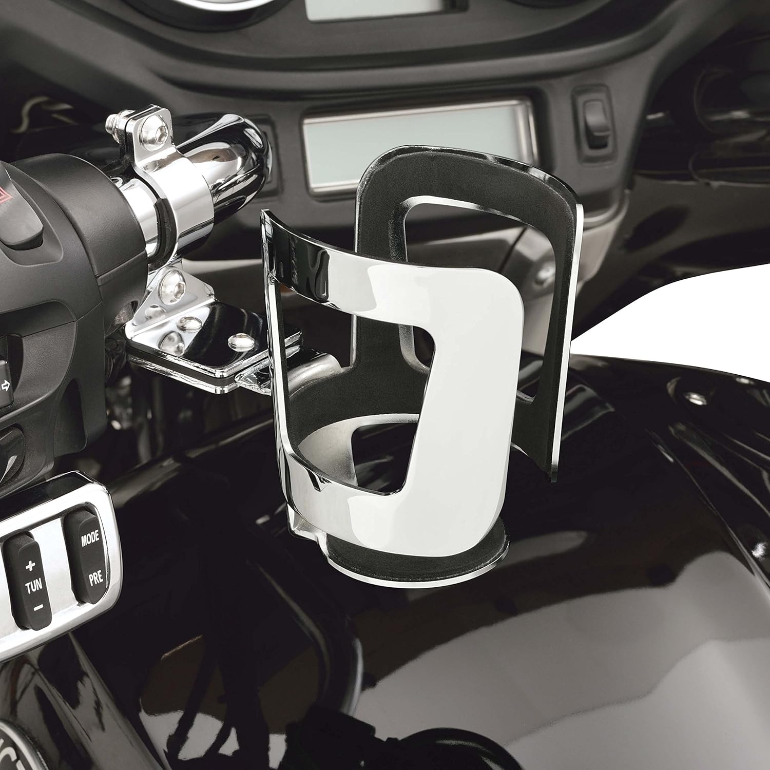 Show Chrome Accessories 30-104 Motorcycle Handlebar Beverage Holder