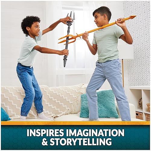 Miniatura 5 de Aquaman DC Comics, and Black Manta Tridents, 35-inch Movie-Styling, Super Hero Costume, Kids Roleplay for Boys and Girls Ages 4+