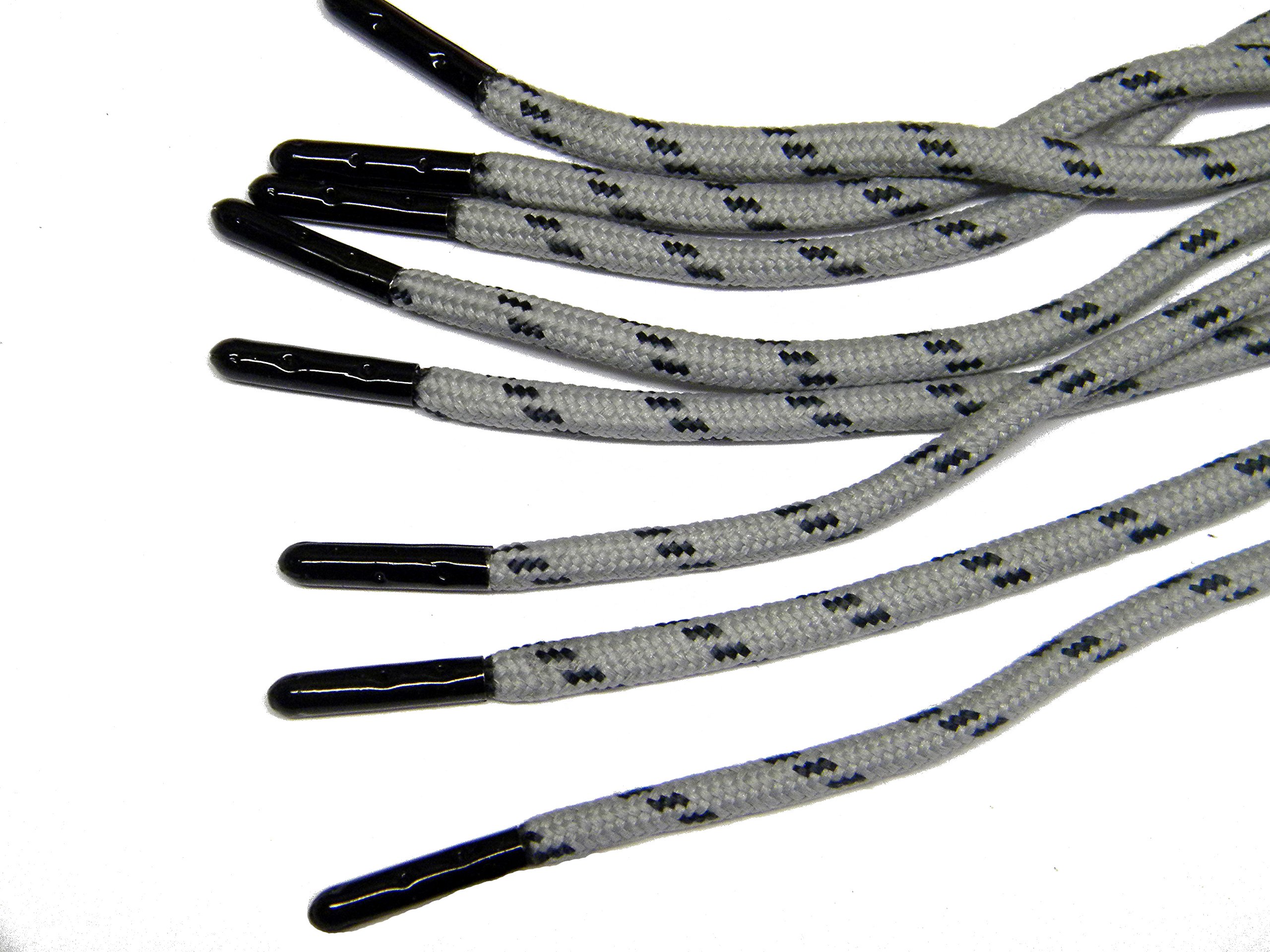 Buy GREATLACES (Black Steel Tips) Metal Tipped Aglet Large Diameter