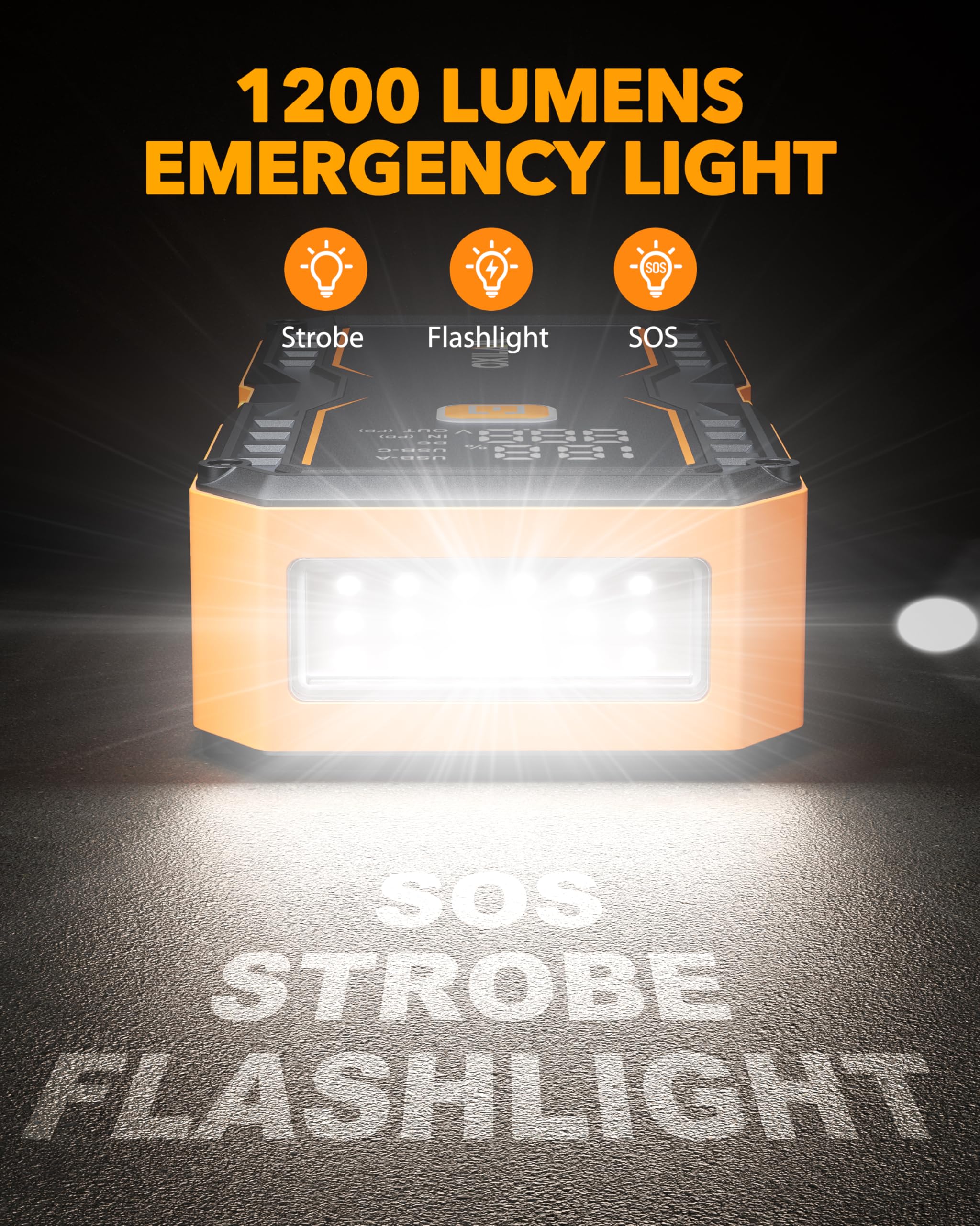 OXILAM 20000mAh Jump Starter for All Gas Diesel Engines 9000A Battery Jumper Starter Portable 12V Jump Box with — view 8