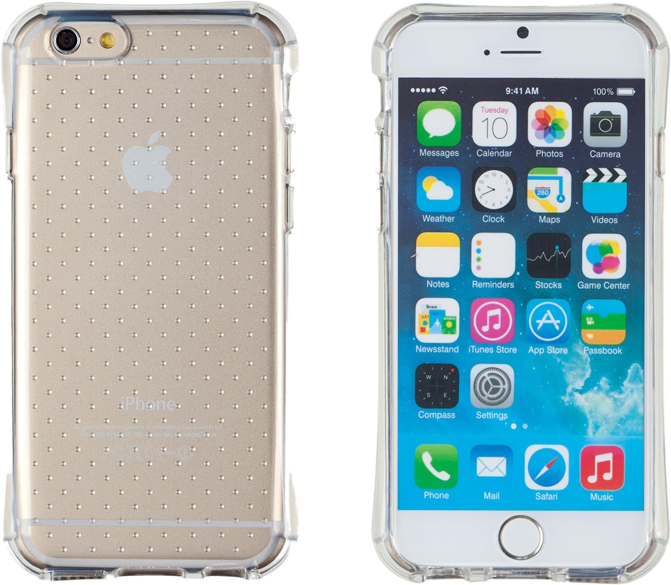 iPhone 6 Plus + Case, DandyCase AIR Cushion Transparent Clear Flexible TPU Gel Cover for Apple iPhone 6 Plus (5.5" Screen) [DandyCase Retail Packaging] (Clear)