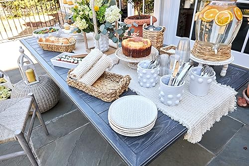 Miniatura 7 de Mud Pie Olla con cuentas, fila inferior, 5.5"x 5.15" diámetro