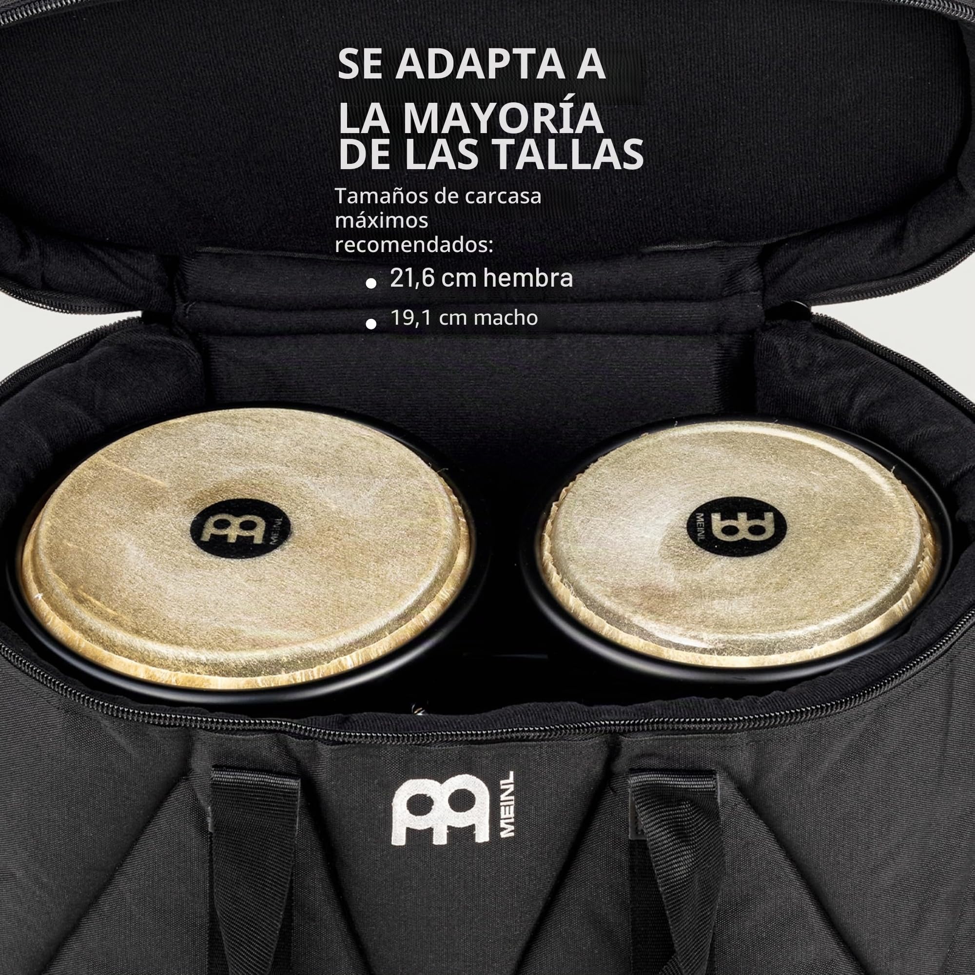 Meinl Percussion MBB - Bolsa para bongós, color negro | Bolsa para bongos estándar, con asa y correa para el hombro, nailon