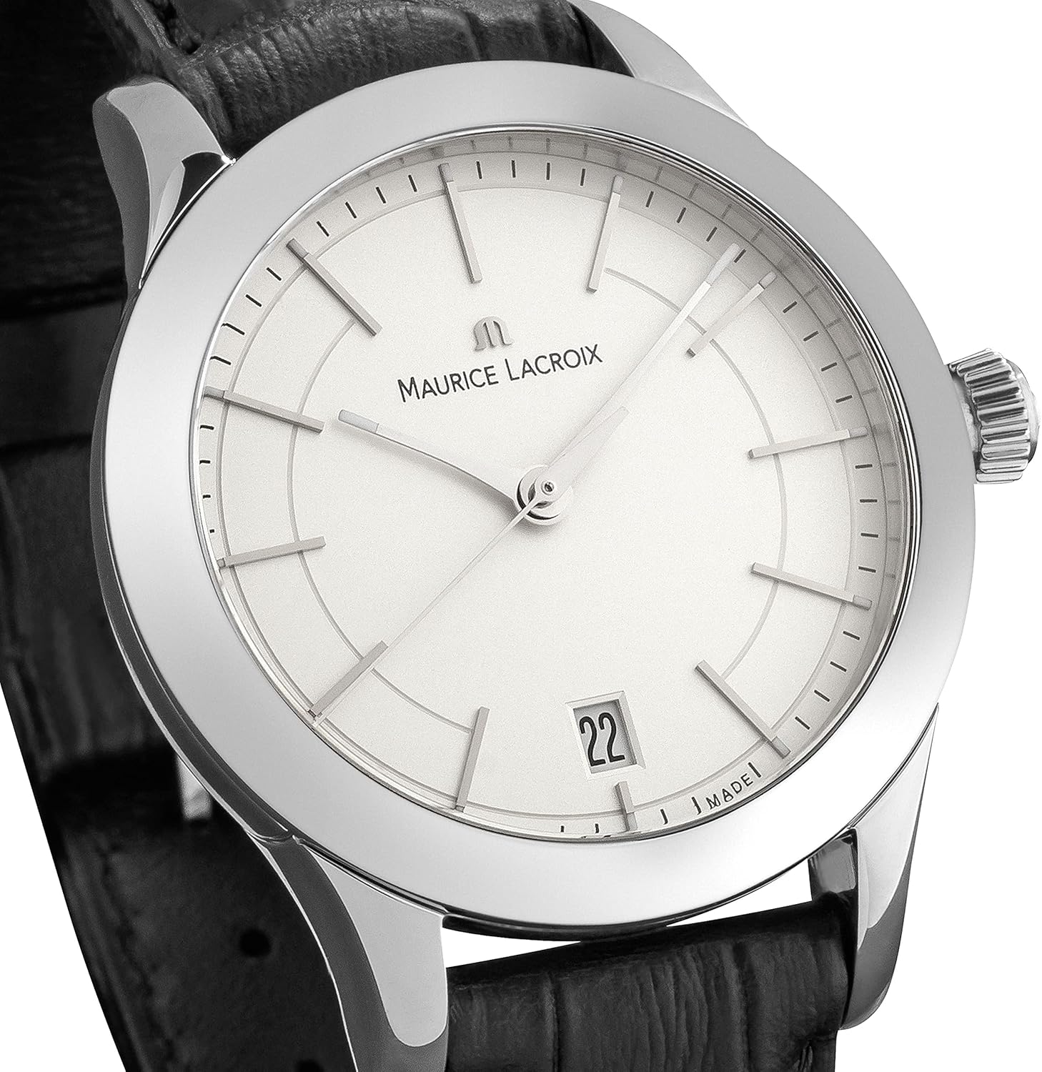 Maurice Lacroix Orologio Analogico al Quarzo Svizzero Donna con Cinturino in Pelle LC1026-SS001-131-1 Maurice Lacroix Orologio Analogico al Quarzo Svizzero Donna con Cinturino in Pelle LC1026-SS001-131-1