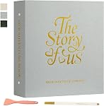 Lanpn Couples Self Adhesive Photo Album, Small Size Linen Photos Books DIY Stick Sticky Magnetic Pages holds 4x6 5x7 A5 Picture for Valentine Wedding Anniversary Newlywed (20 Sheets/40 Pages, Beige)