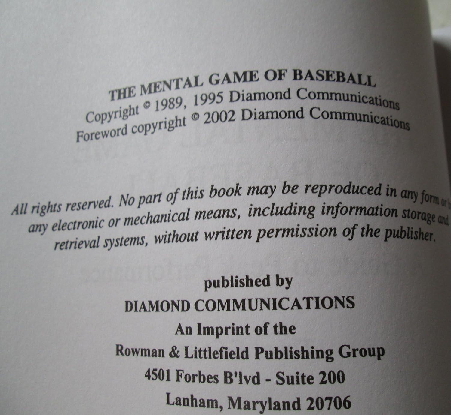 The Mental Game of Baseball: A Guide to Peak Performance      Paperback – May 28, 2002