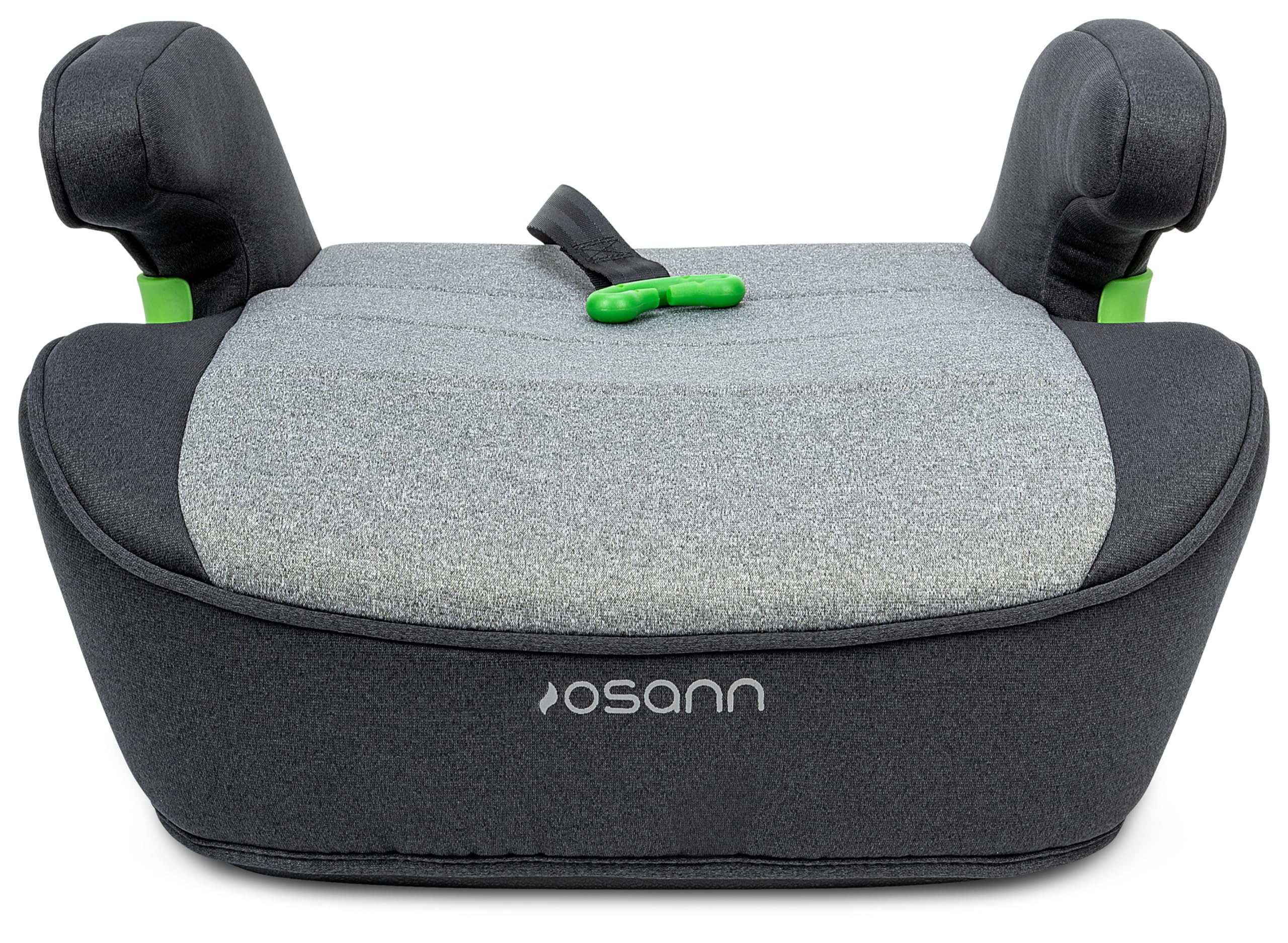 Osann Lux Isofix - Réhausseur de siège auto pour enfant à partir de 6 ans (126-150 cm), flexible et confortable, utilisable avec ou sans Isofix, assise ergonomique et guide de ceinture sécurisé - Gris