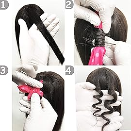 Aimin Soft Satin Sponge Overnight Curlers for Heatless, Long Hair Curls (20 pcs, pink)