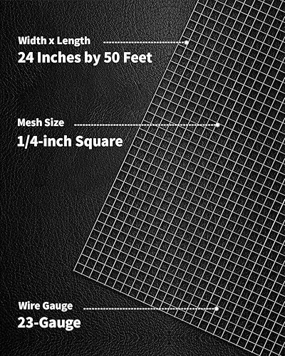 Miniatura 2 de Esgrima de alambre de pollo, rollo de tela de hardware, 14 de pulgada 24 x 50 pies calibre 23 - galvanizado en caliente después de la soldadura -