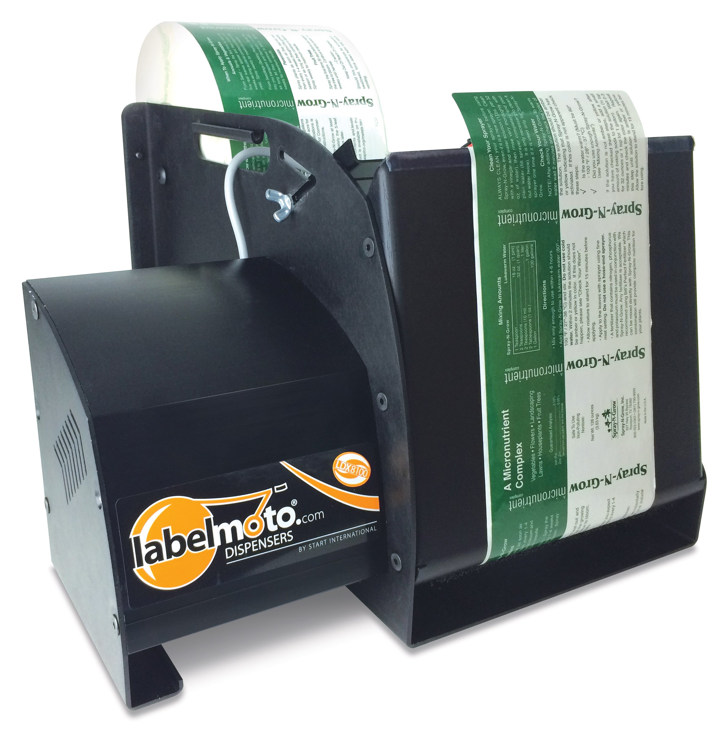 START International LDX8100 Super-Speed Electric Label Dispenser for Up to 8" Wide and 12" Long Labels, Black