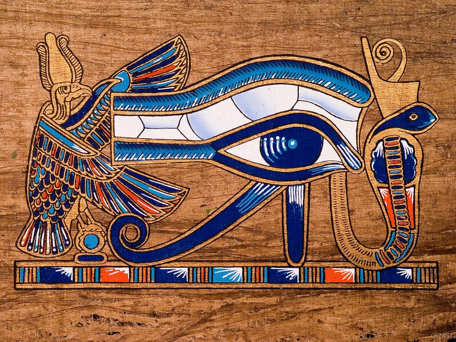 QAZWSX Ancient Egypt Eye of Horus 5D DIY Diamond Art Painting Kits Full Drill Round Rhinestone Diamond Embroidery Cross Stitch Painting Craft Canvas Wall Decor 30x40 cm