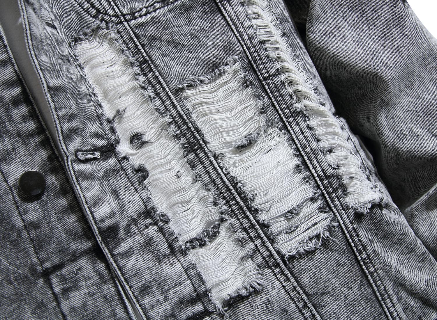 Denim Jacket Men,Men's Stretch Slim Fit Jean Jacket,Men Fashion jean Jacket image 2