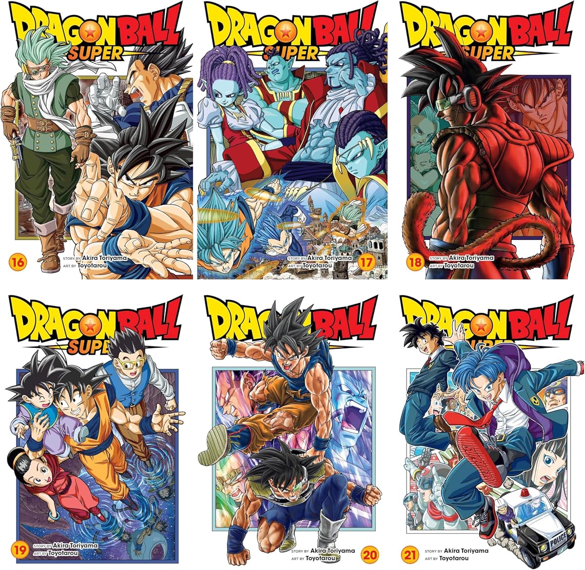 Colección de libros Dragon Ball Super Manga Serie 6 (Vol. #16 - #21)